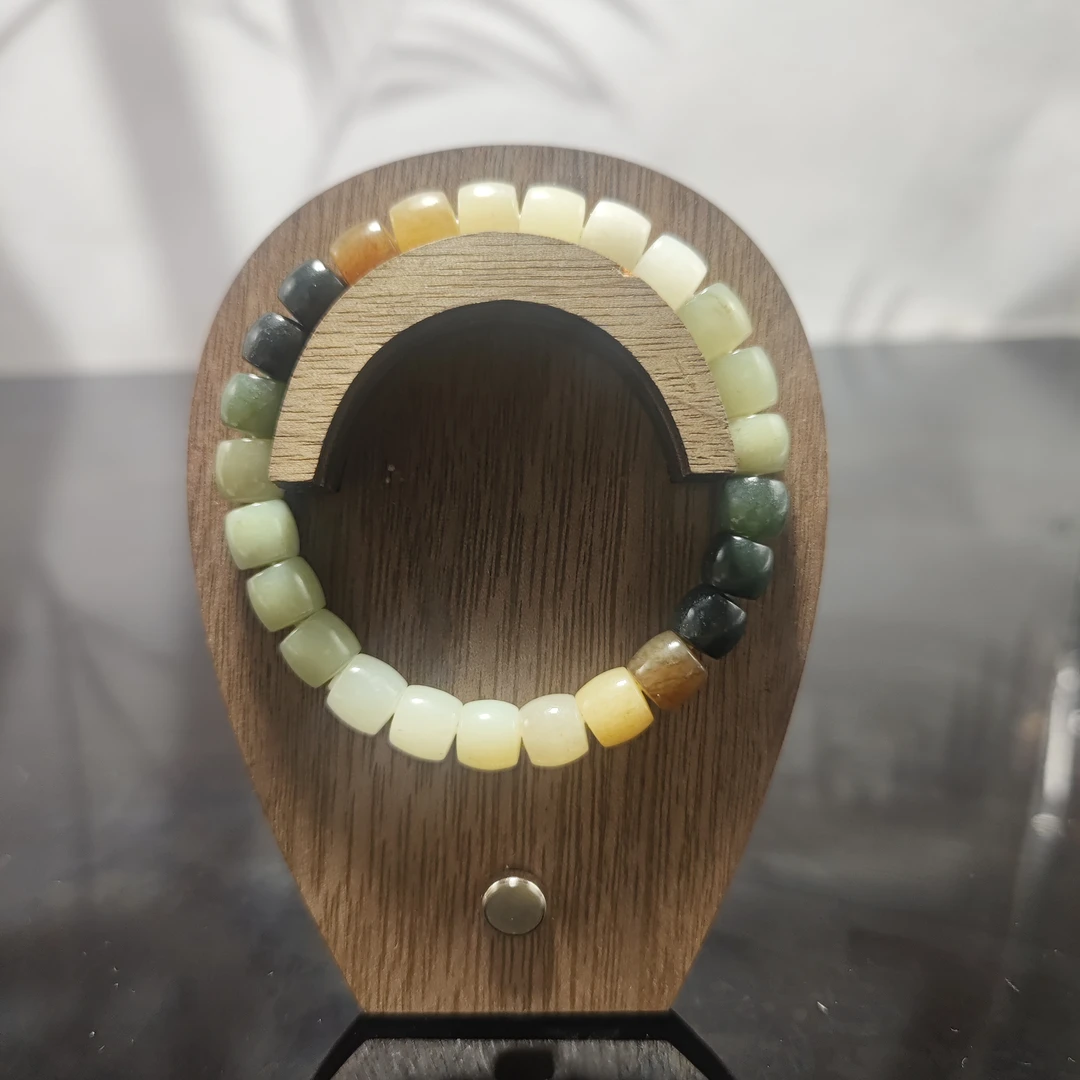 N和田玉多宝桶珠手串（卡8）4668