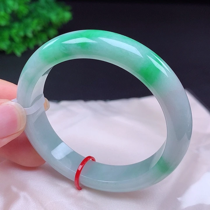 翡翠未镶嵌手镯54圈口681216