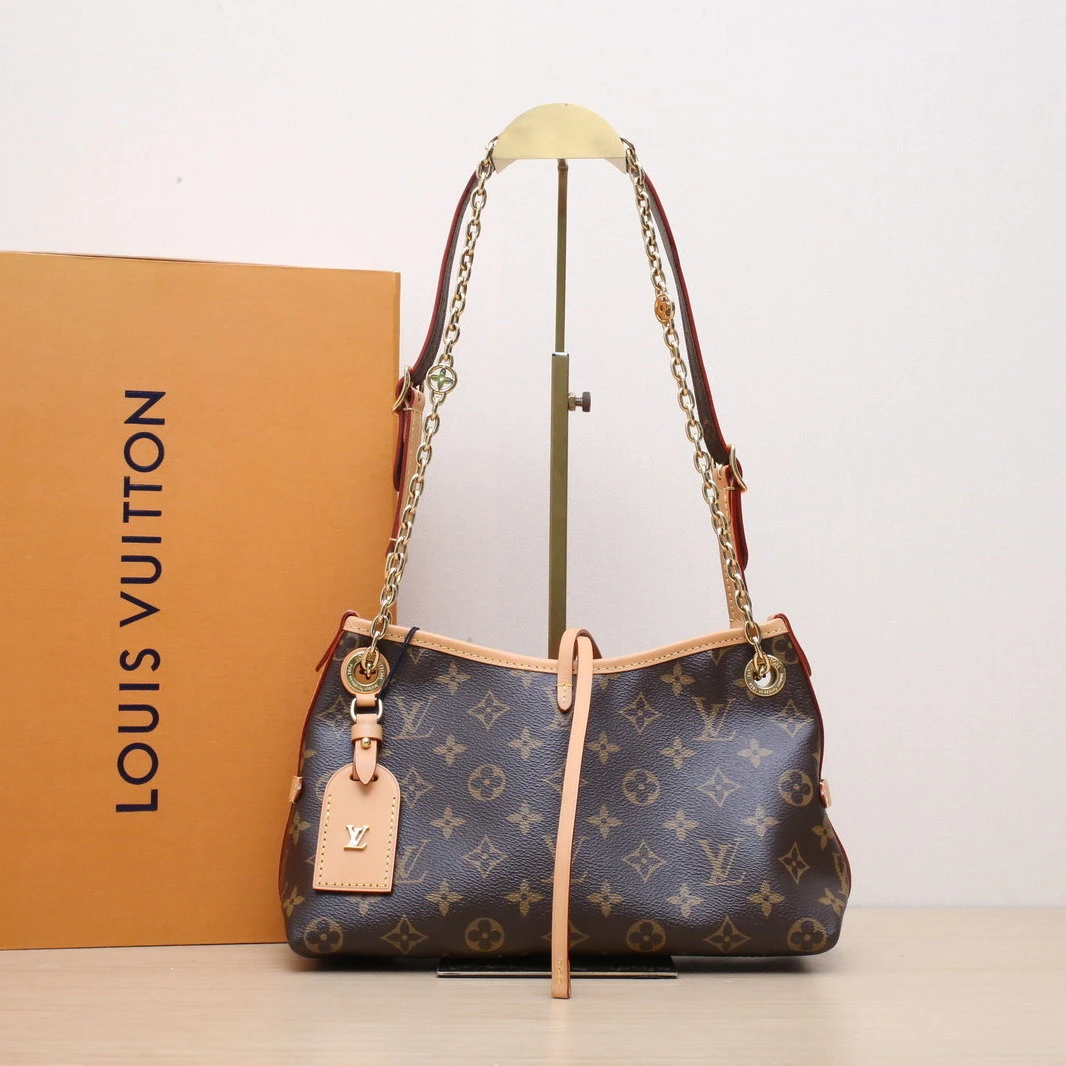 95新 LouisVuitton/路易威登 【活动黑黑】CARRYALL BB 老花 PVC
