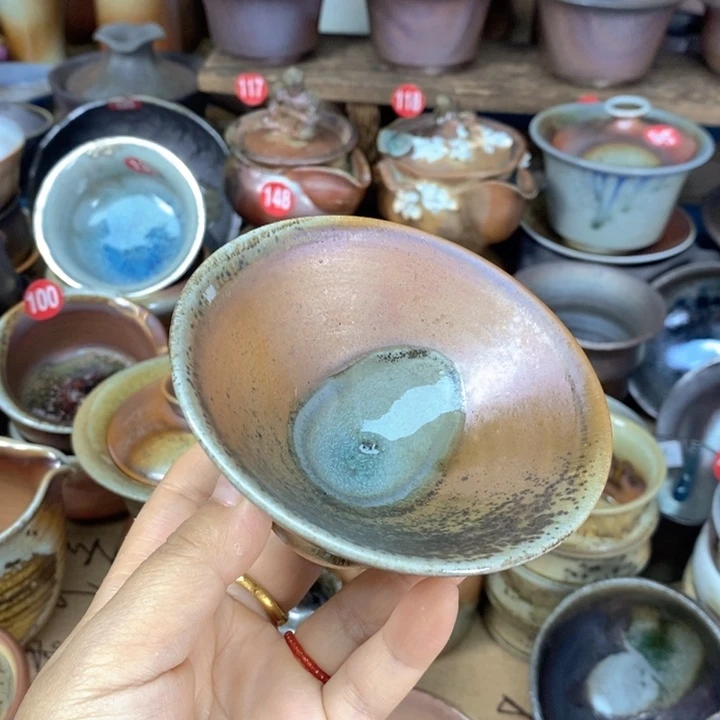 杯子精品柴烧手工茶器