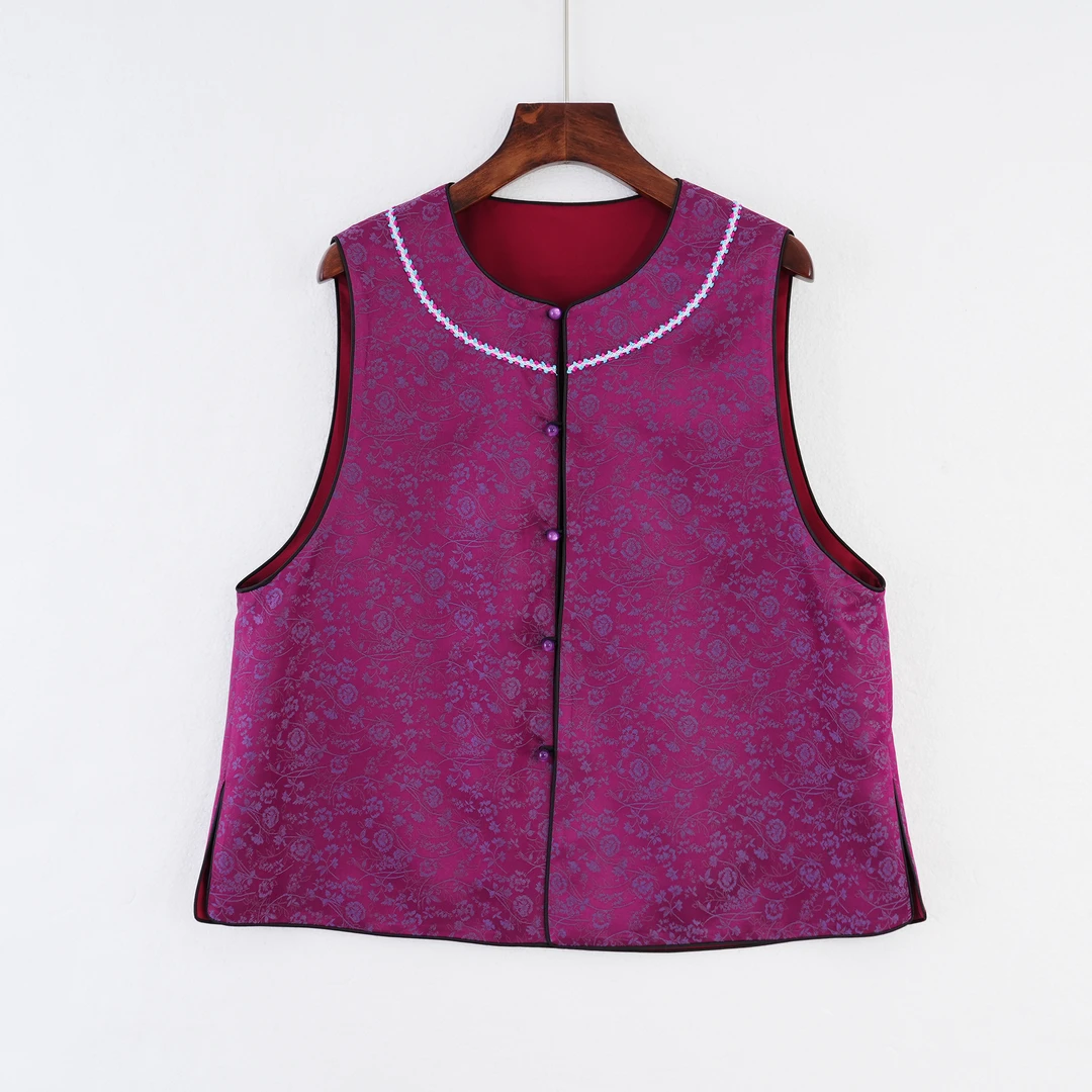 【四级灯牌专属福利】原创马甲中国风传统中式对襟百搭马甲