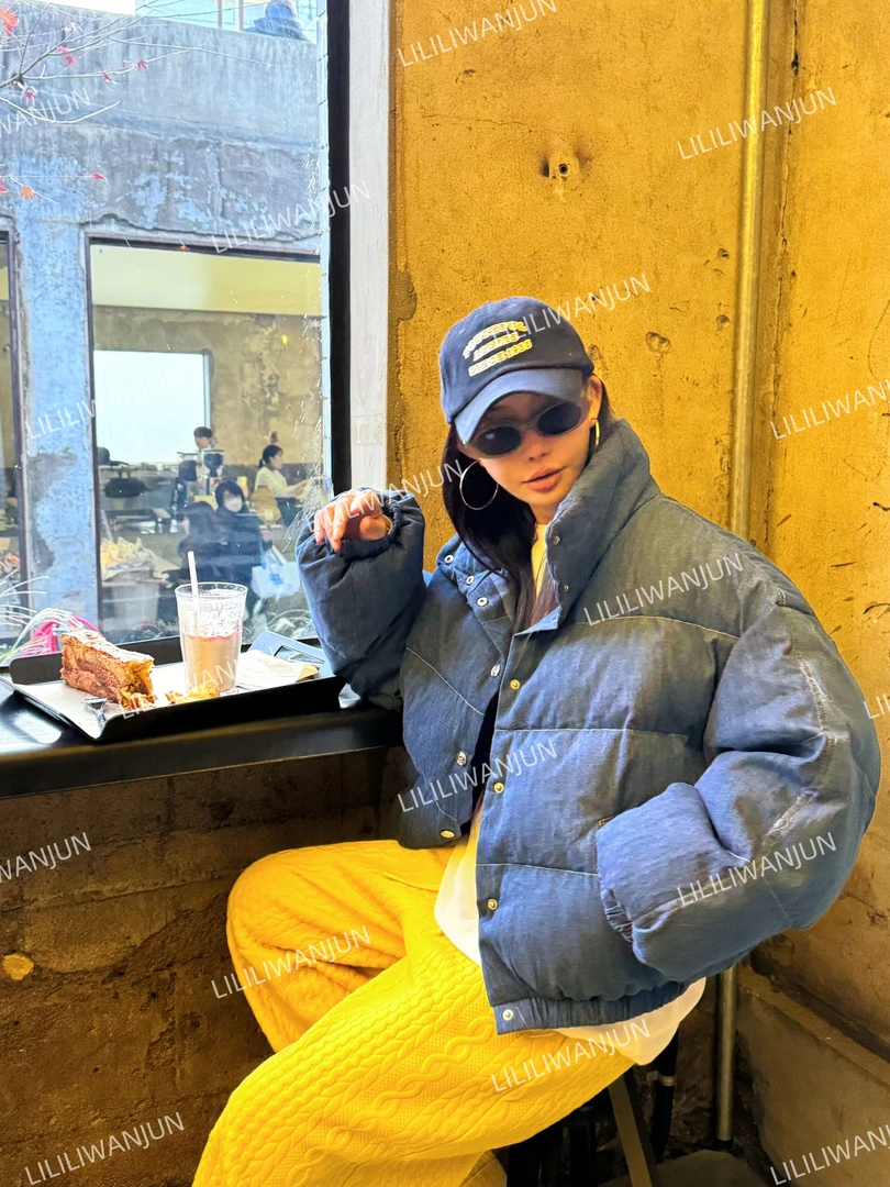 婉君【詹妮同款棉服】秋冬韩版短款立领保暖百搭棉服LWJ24D4C2542