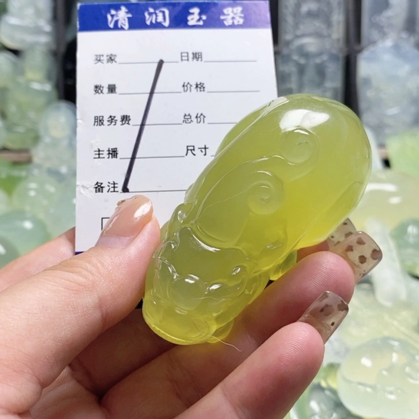 【闪购商品】蛇纹石玉合金手把件