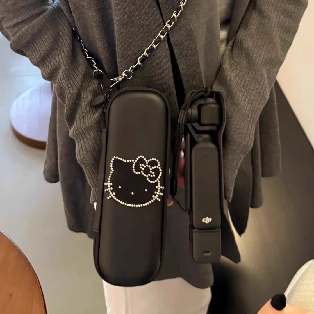 大疆pocket3收纳包可爱kitty猫收纳盒云台相机包高颜值方形斜挎包