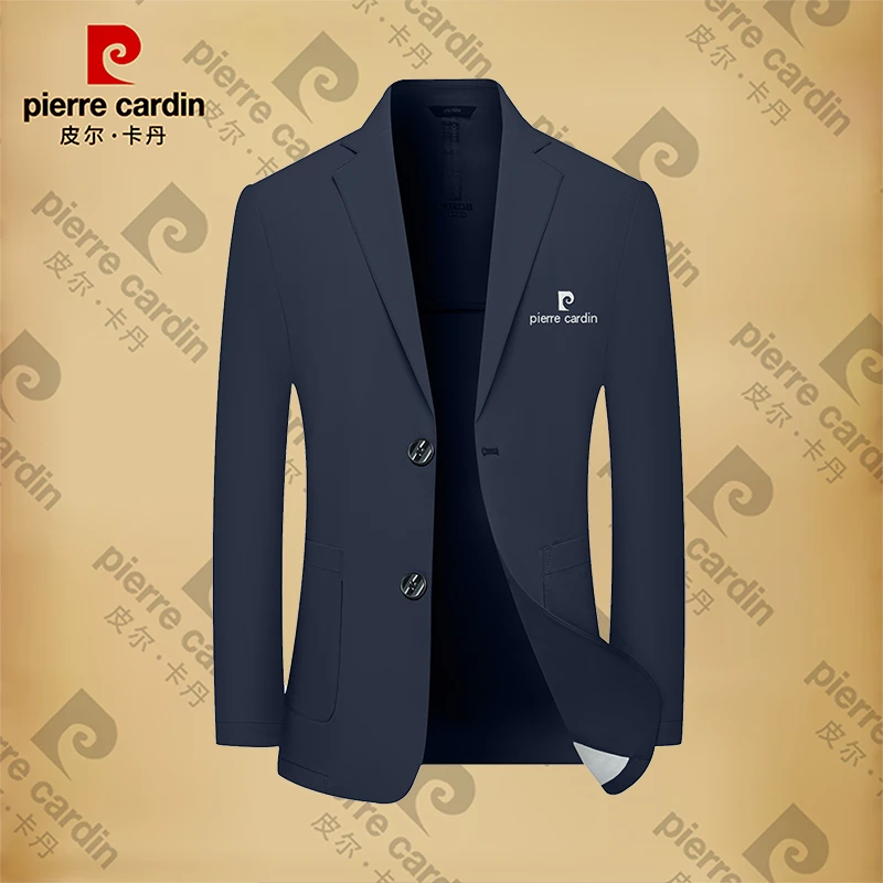 皮尔卡丹男士新款高档防晒西服透气男装外套西装领高档外套时尚潮