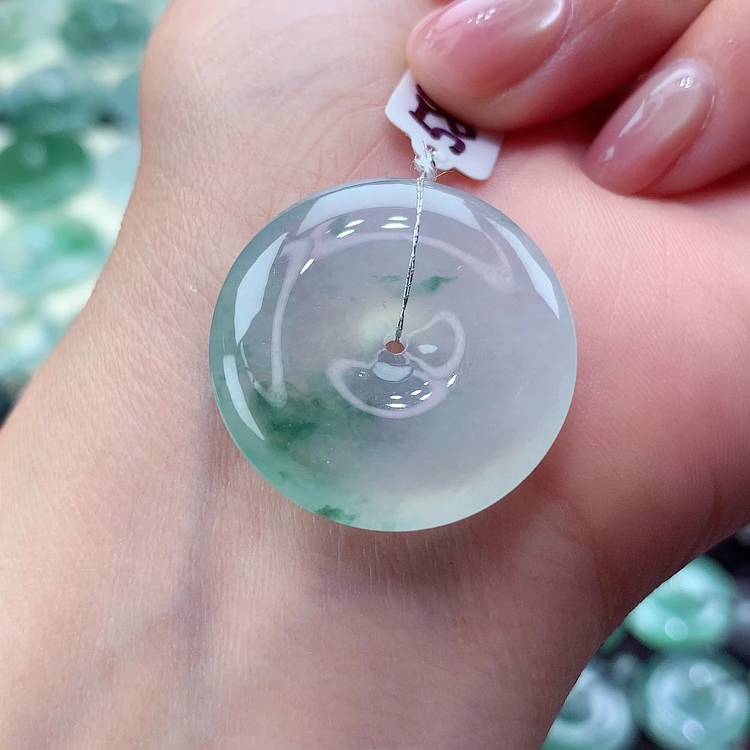 翡翠未镶嵌颈饰编号77尺寸27.0-6.1