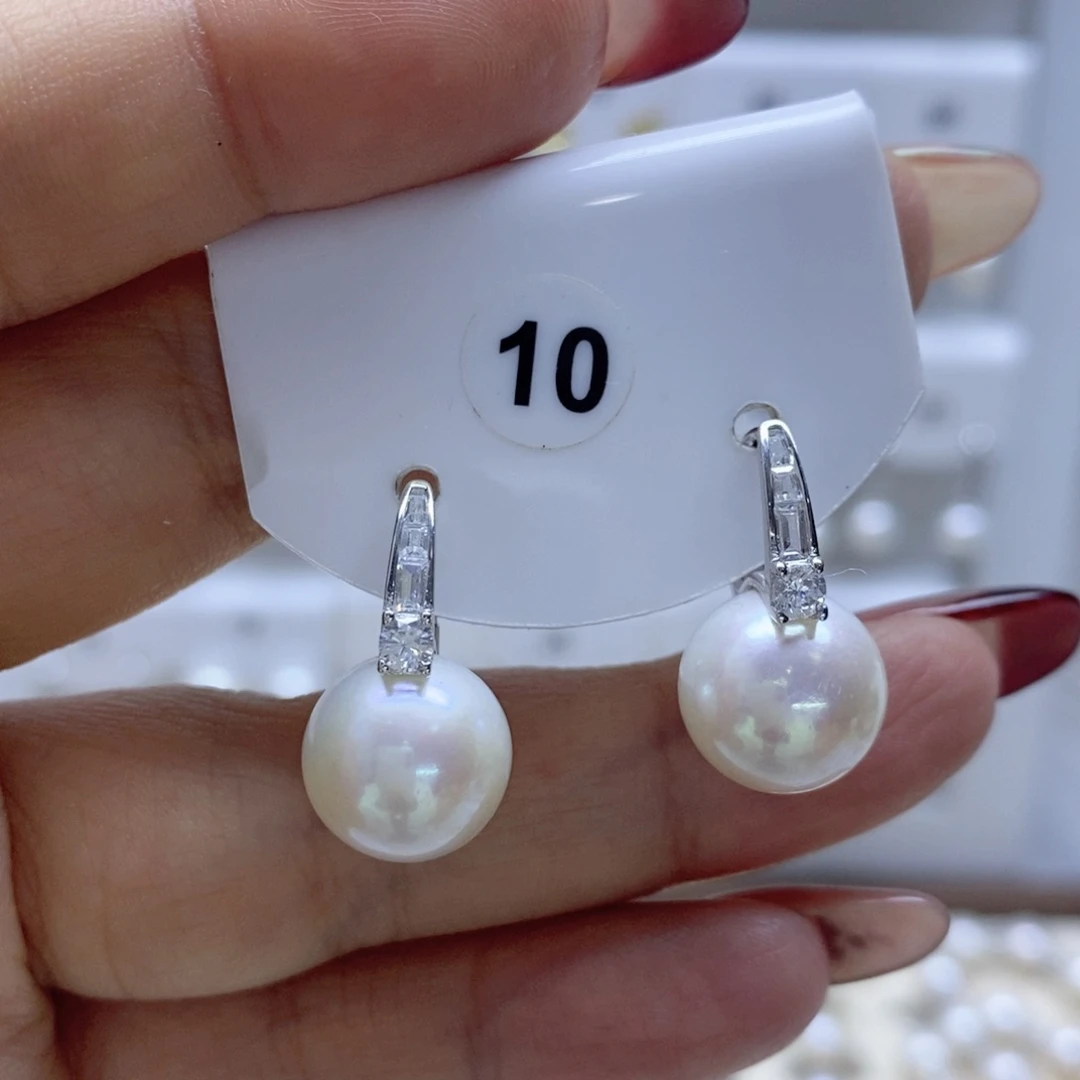 淡水珍珠耳饰银S925镶嵌s****婷