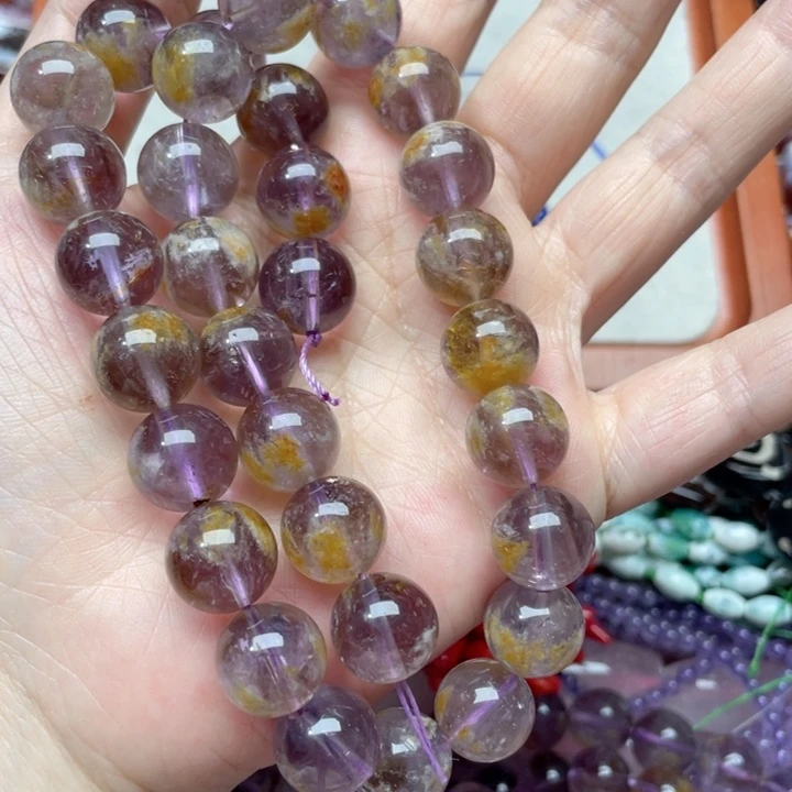 玛瑙/玉髓合金珠宝半成品麒**子一条12m紫塔晶拍2份发一条