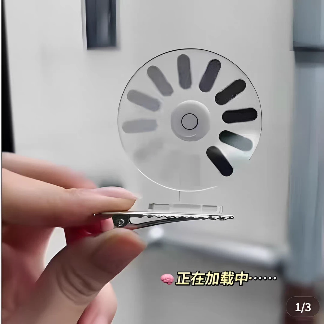 宕机发夹大脑加载中发饰搞怪创意可转圈送朋友摆件饰品