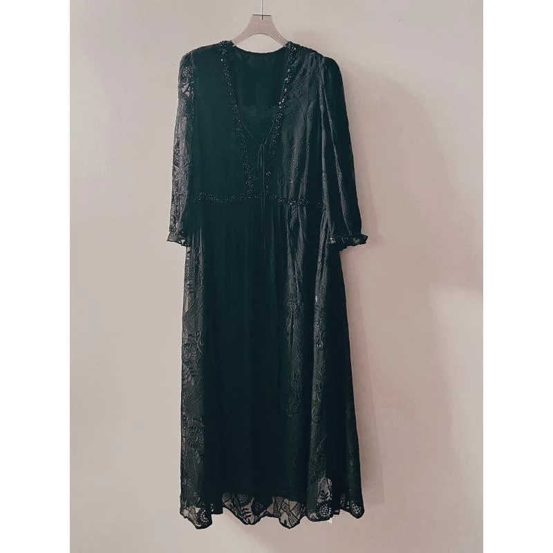 【奥兰多多&杨子家轻奢定制】新款减龄收腰连衣裙98889