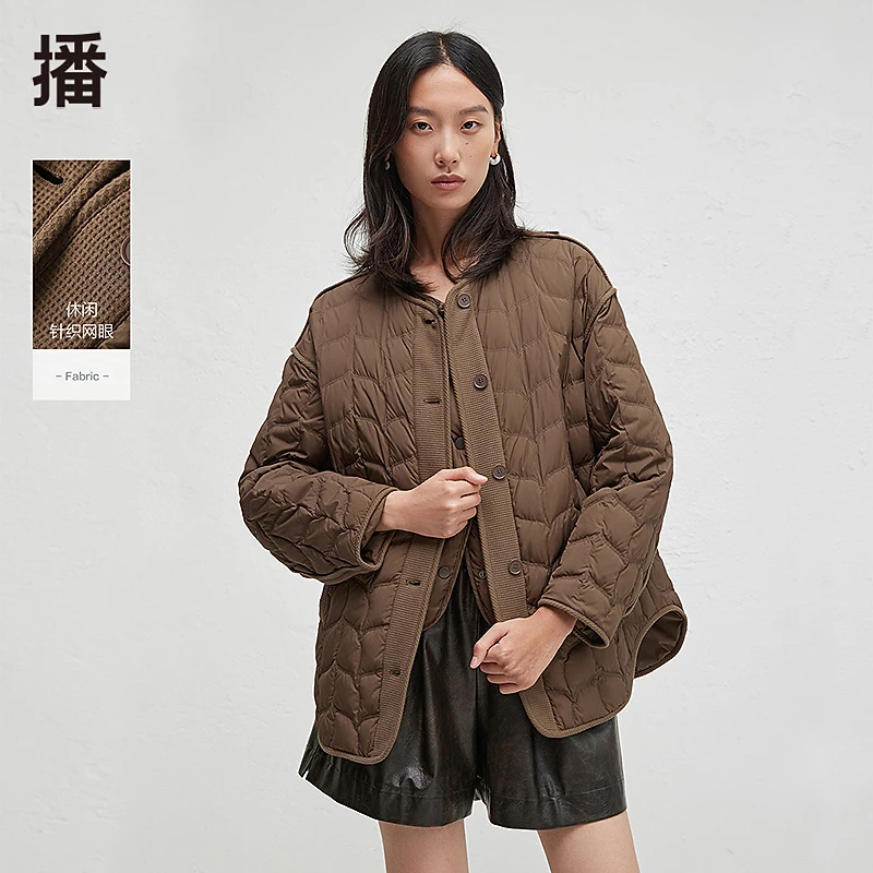 【直播专属】播秋休闲感落肩直袖羽绒服BDR3RD3242