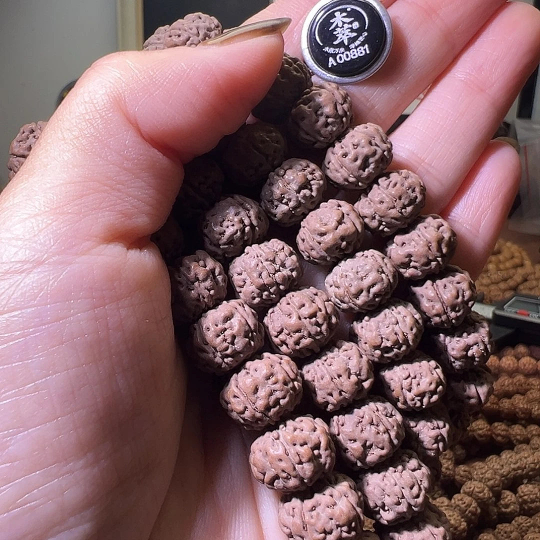 ****️金刚菩提手串刹车片满肉褐皮老树树王12MM108长串