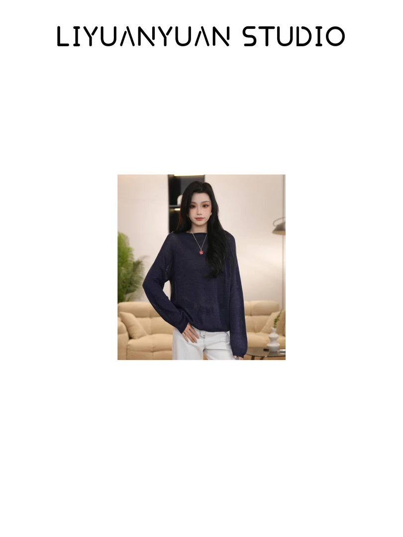 【元元】 - 进口和纸纱-夏日限定慵懒风百搭时尚气质薄款上衣1579-1