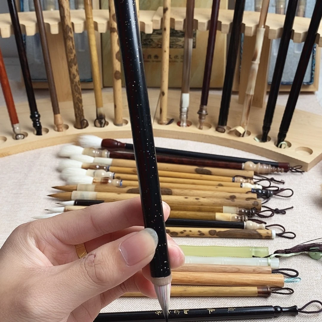 紫羊兼毫鸡距笔小楷小行书