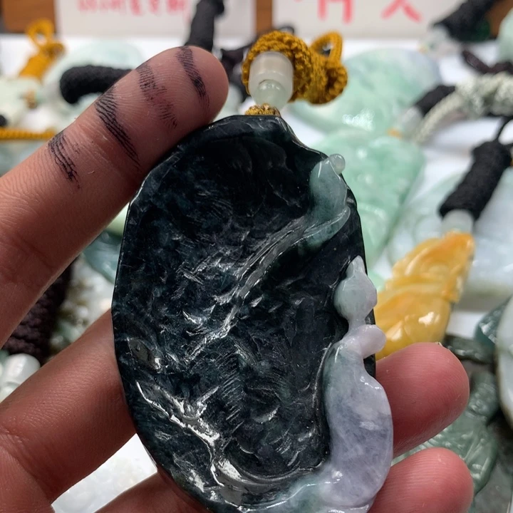 颈饰未镶嵌翡翠保真天然a货翡翠