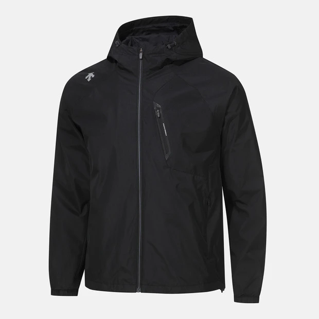 DESCENTE/迪桑特Running破风者系列春季跑步连帽网眼内衬防风衣