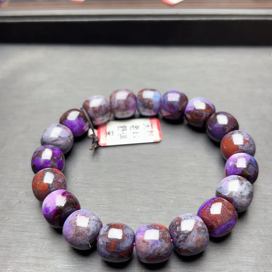 苏纪石（舒俱来）未镶嵌泥地紫樱花手串11+