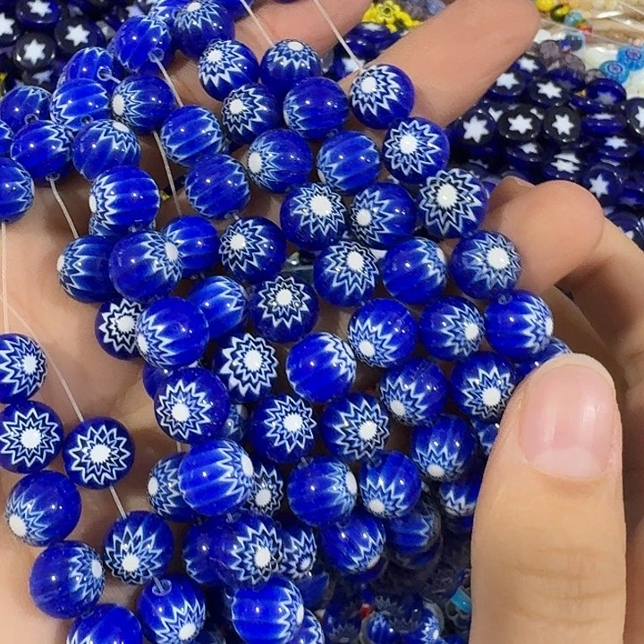 玛瑙/玉髓合金珠宝半成品2条10mm雪花