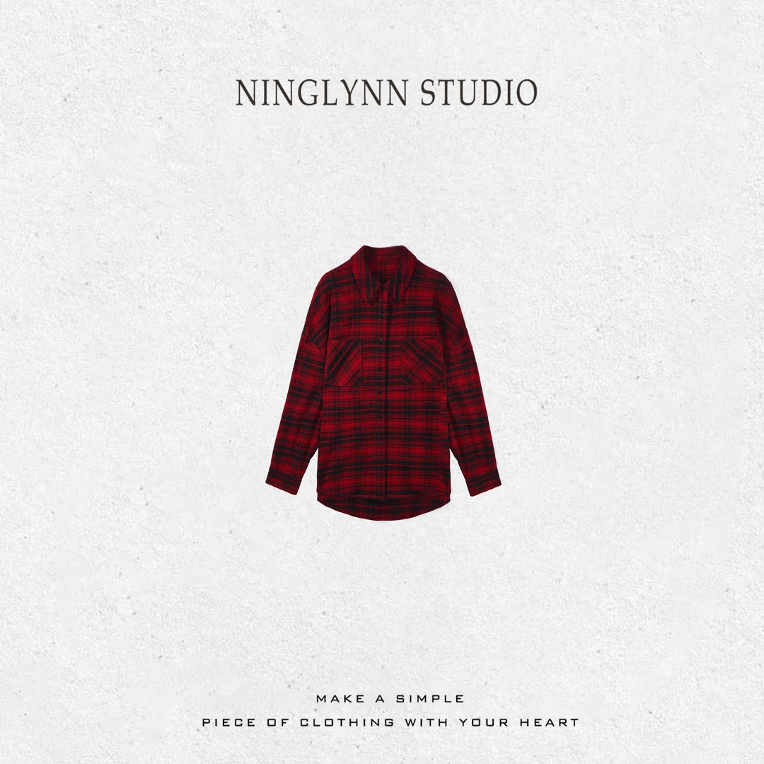 NINGLYNN STUDIO 休闲格子衬衫  360189