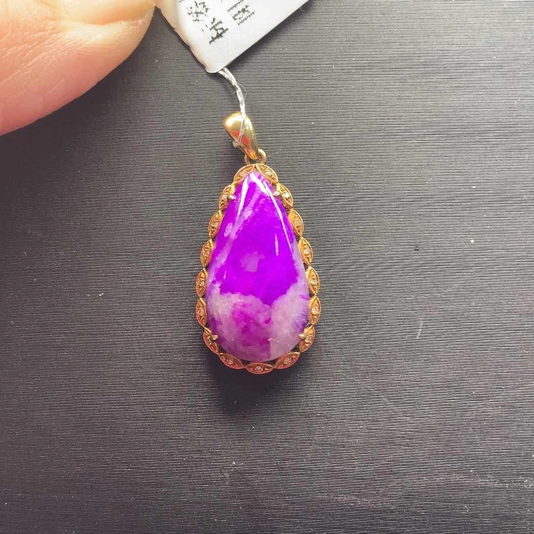 苏纪石（舒俱来）吊坠18K金镶嵌