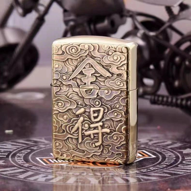 ZIPPO打火机正品-黄铜浮雕舍得-盔甲立体雕刻【阿明】DYJ1