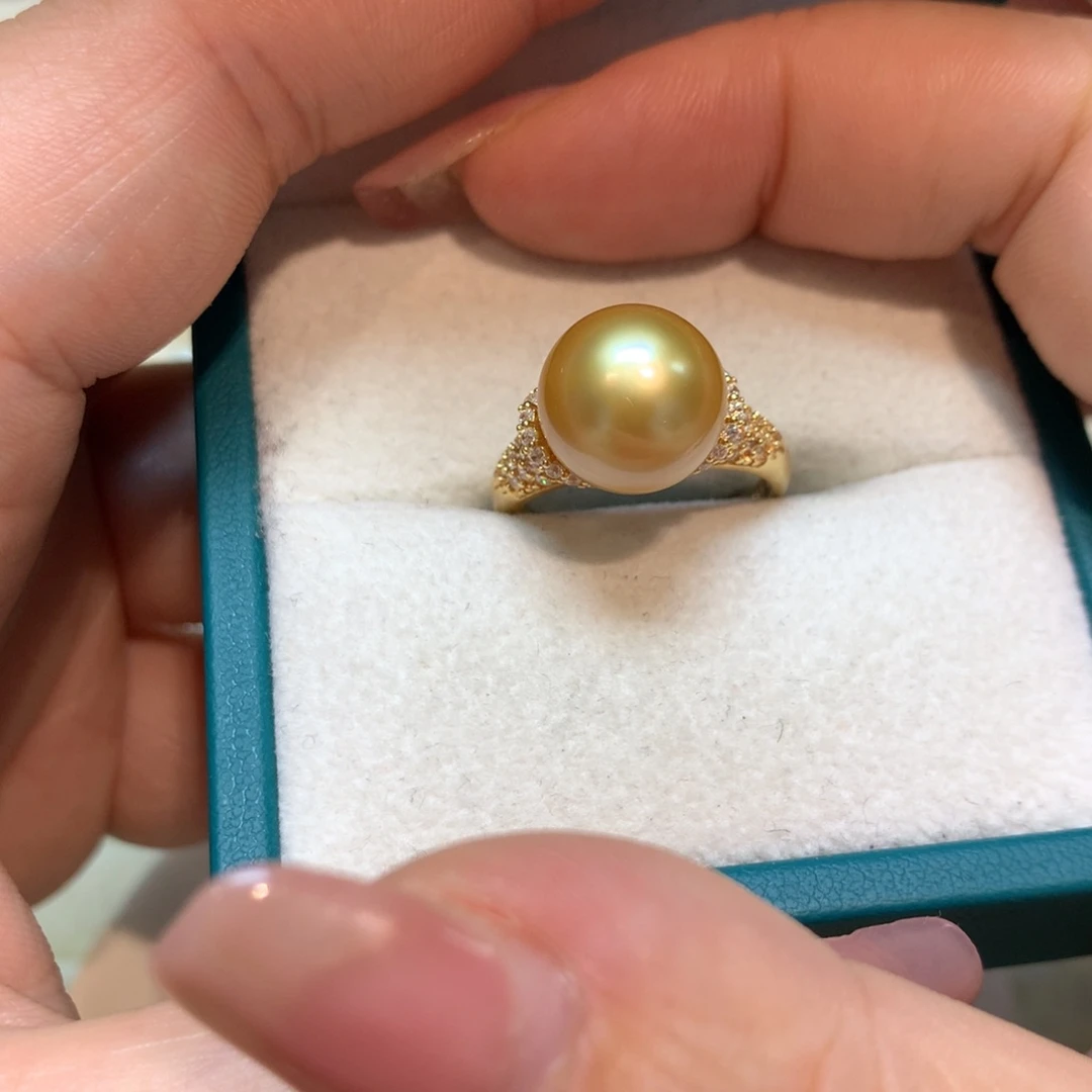海水珍珠戒指银S925镶嵌