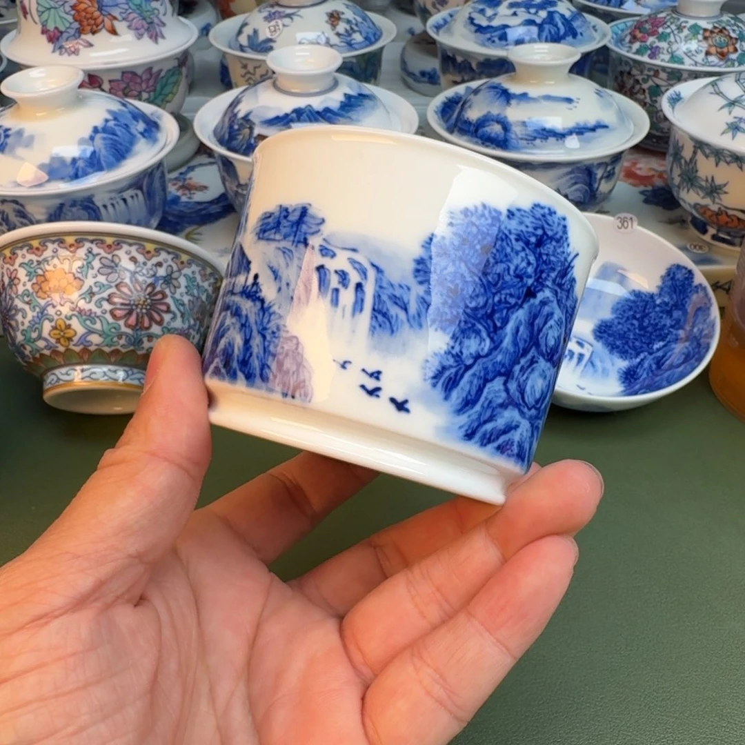 陶纯手工纯手绘茶具石头370