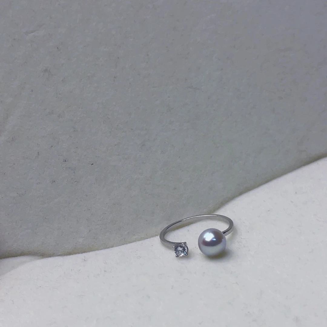 海水珍珠戒指银S925镶嵌十****1