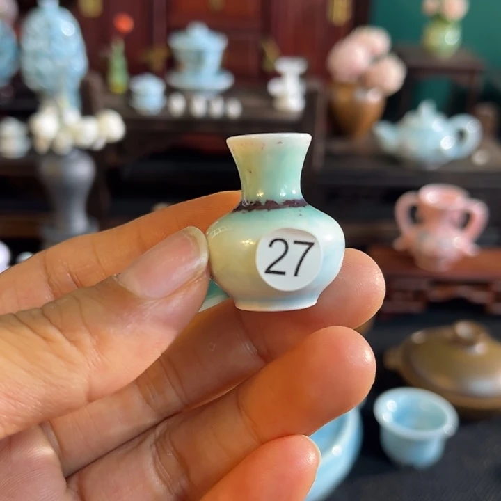 摆件微陶老王迷你花瓶
