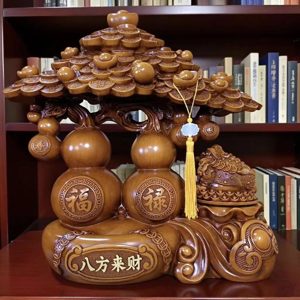 八方来财发财树金蟾招财摆件办公室店铺收银台装饰送礼高档摆件YC