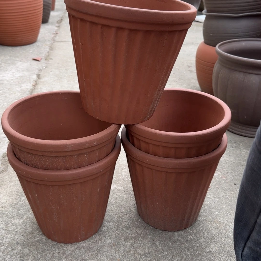 紫砂花盆口24高23宜兴紫砂瑕疵