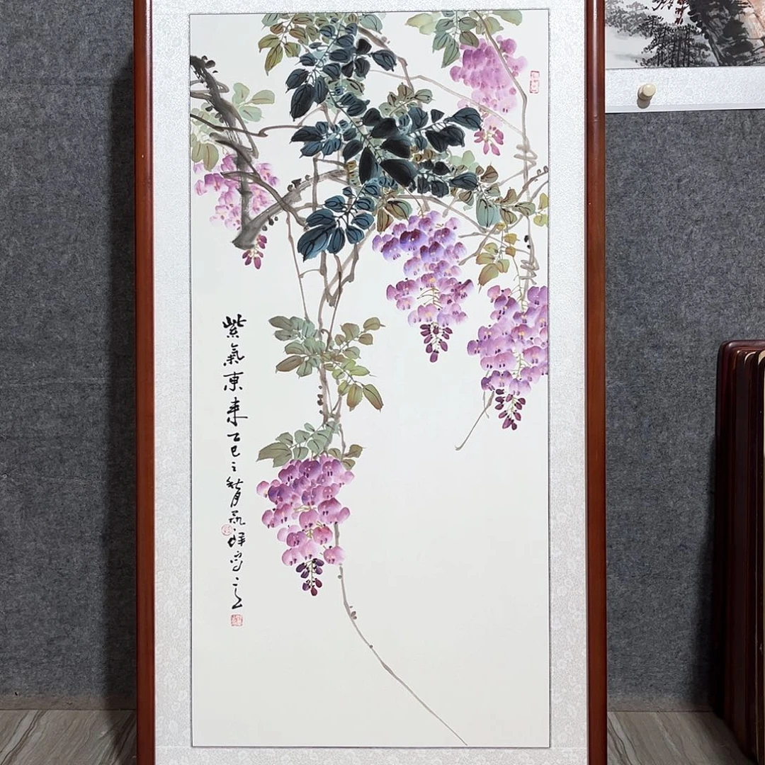 国画书画作品带框63×123