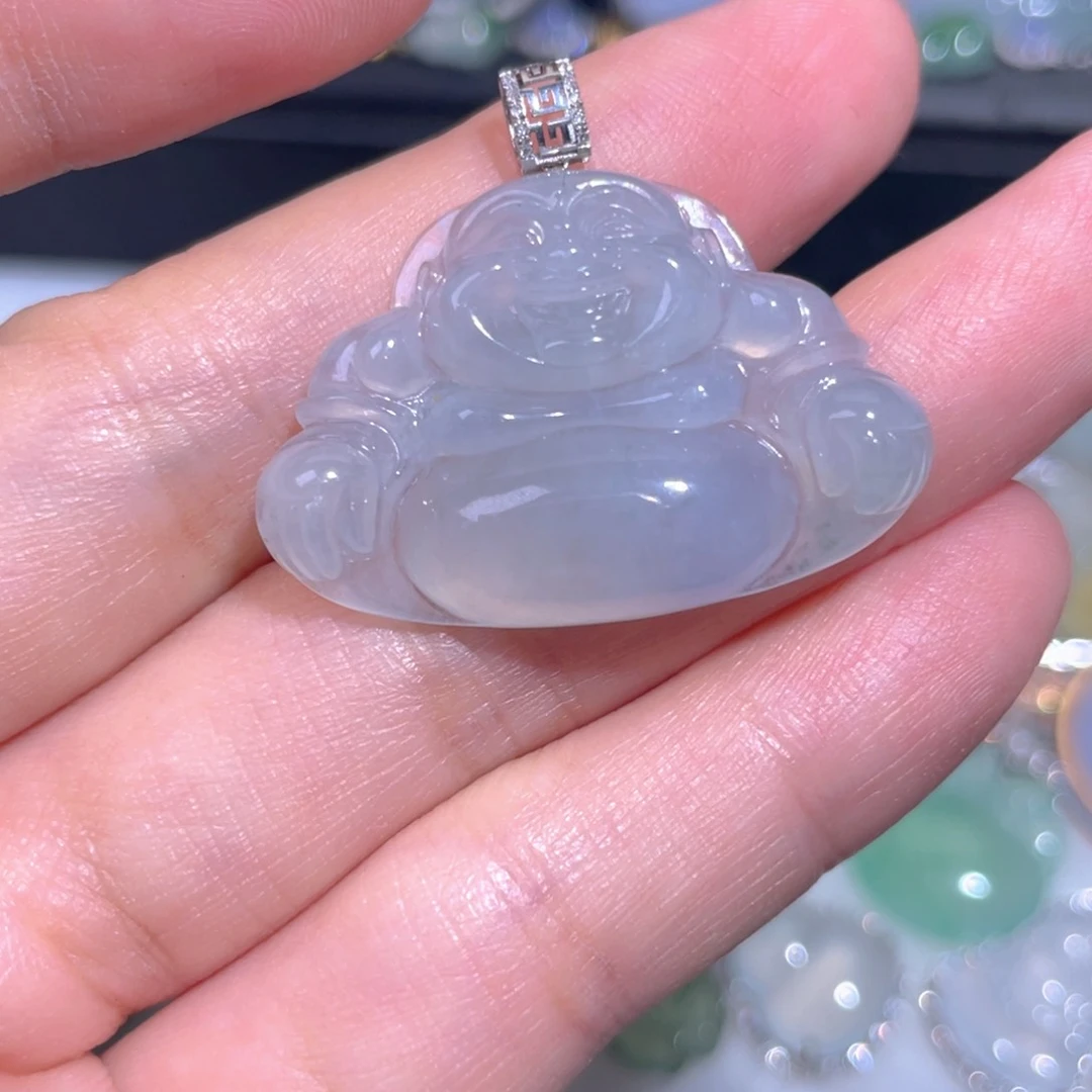 颈饰18K金镶嵌翡翠翡翠