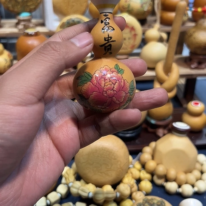 花开富贵玉髓口葫芦