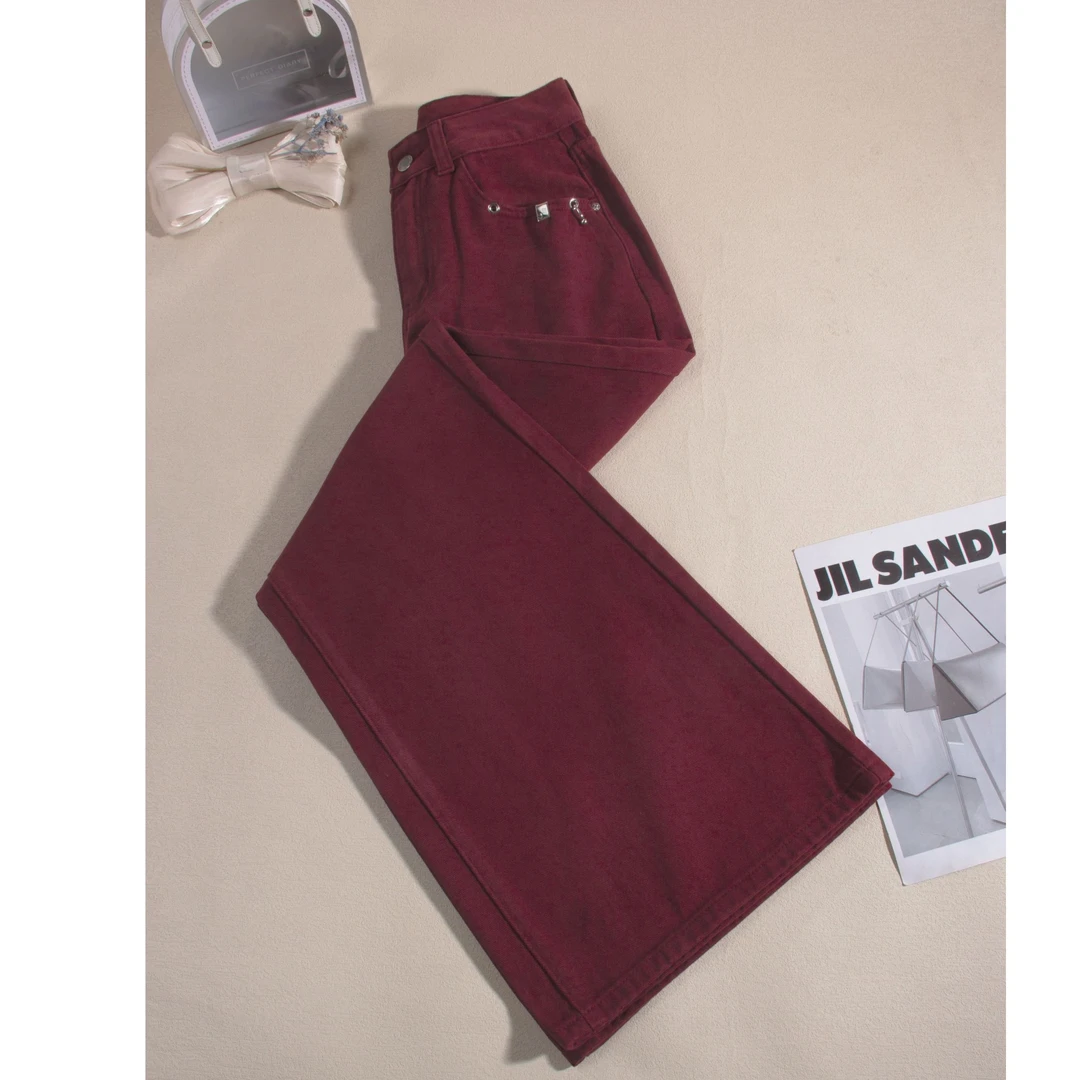 6567-宽松版型牛仔裤 显瘦高腰长腿藏肉 喇叭裤