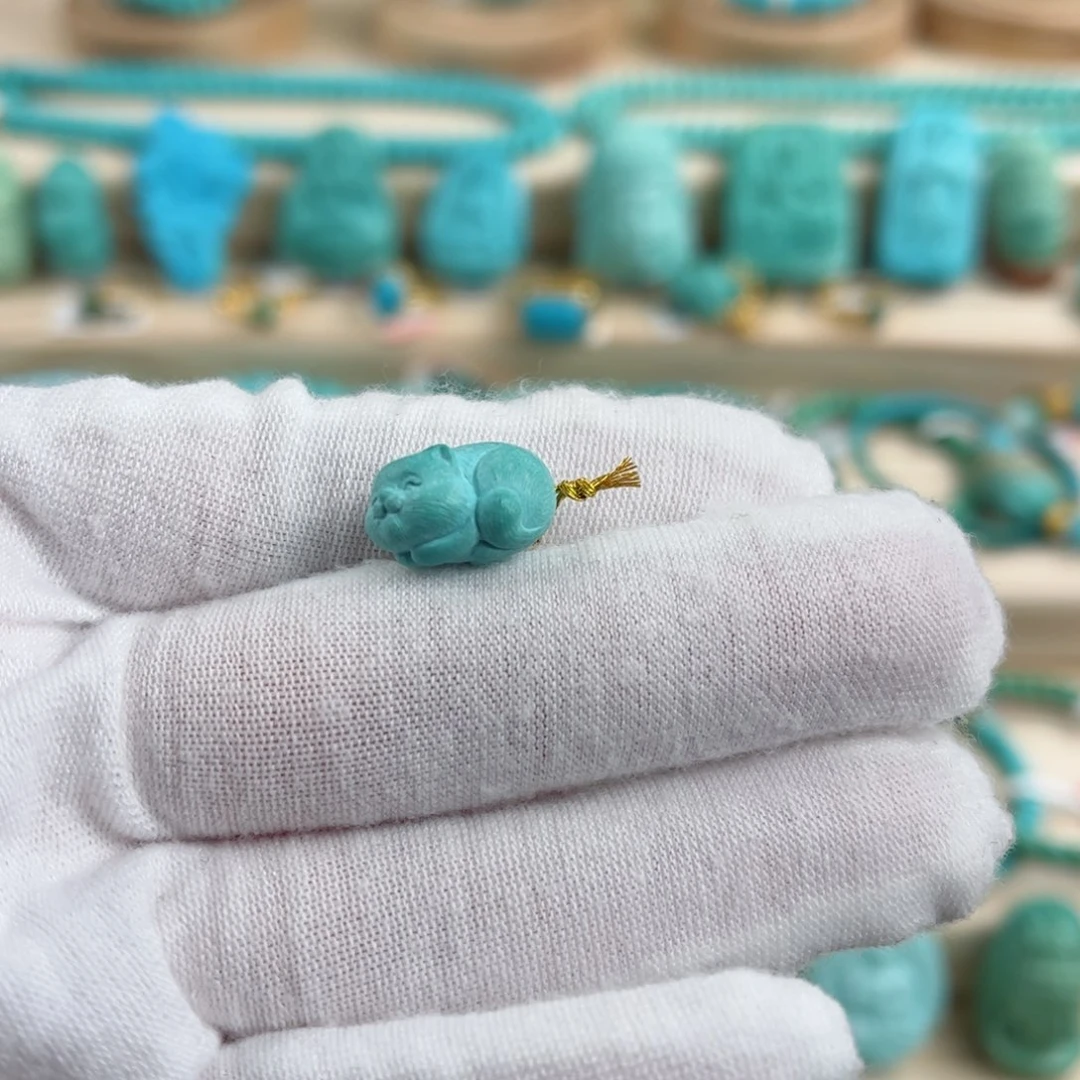 未镶嵌绿松石趴趴猫