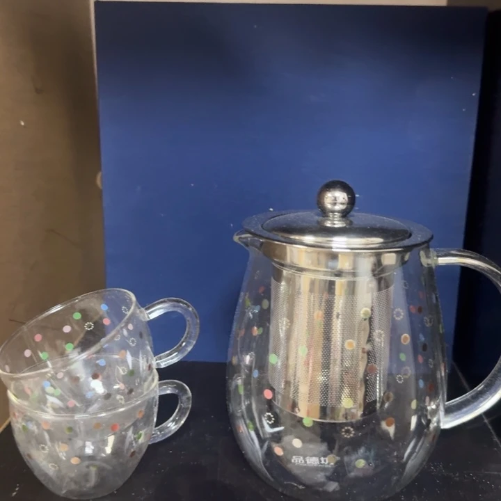 不锈钢内胆玻璃茶壶