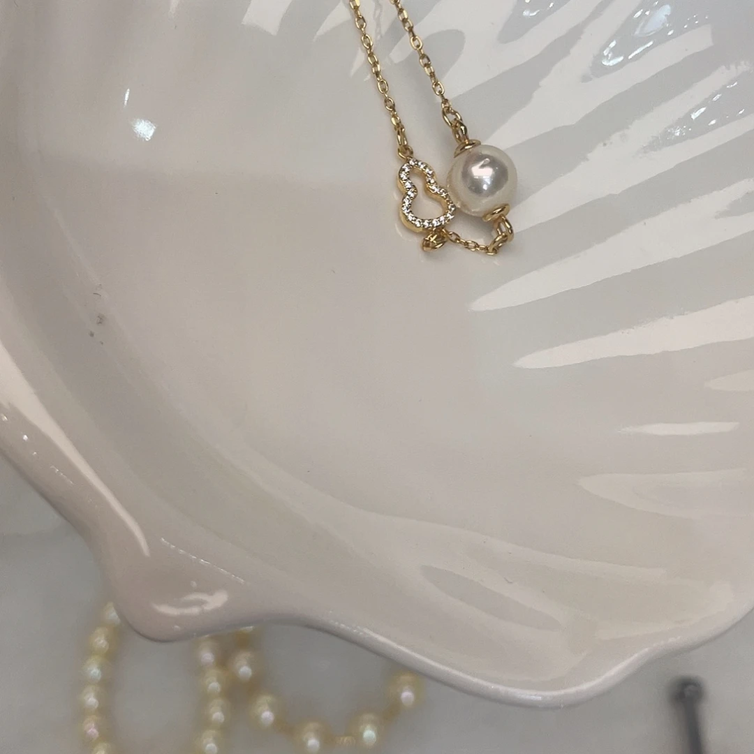 银S925镶嵌手绳海水珍珠