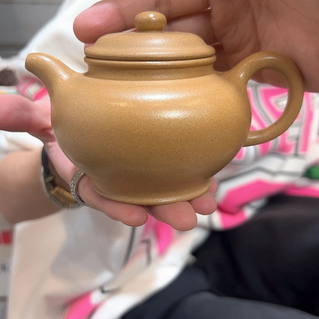 紫砂茶壶金黄段掇只全品