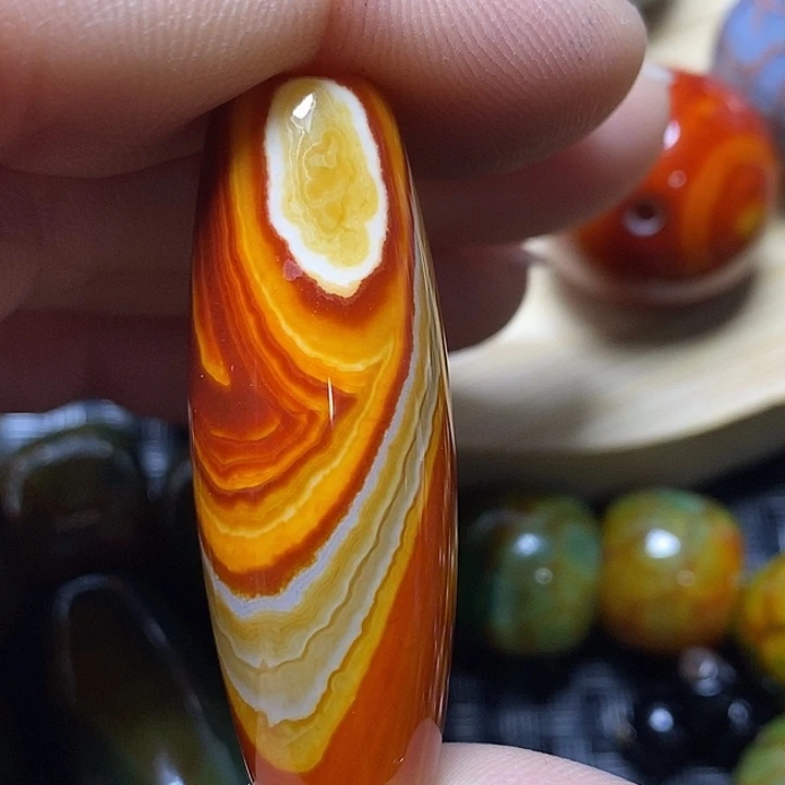 画***画玛瑙/玉髓未镶嵌颈饰