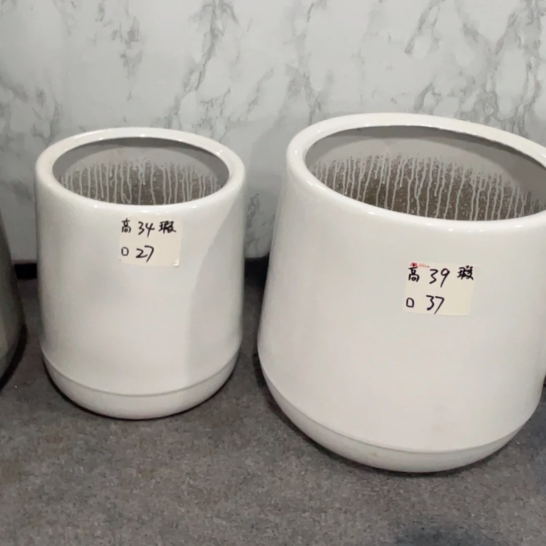 微瑕高温陶瓷花盆