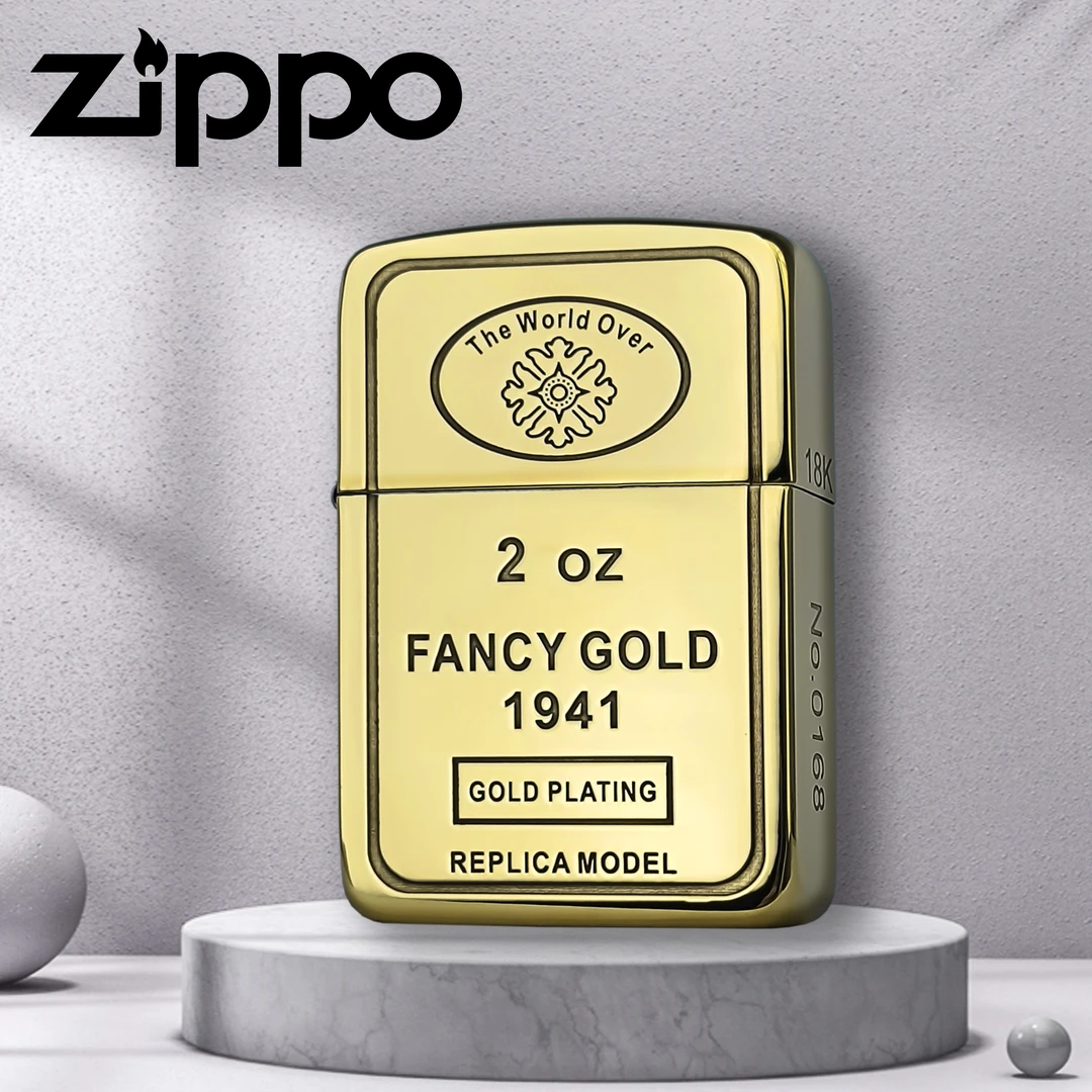 ZIPPO/之宝打火机小金砖18k镀金1941  煤油防风男士礼物DY16805ZM
