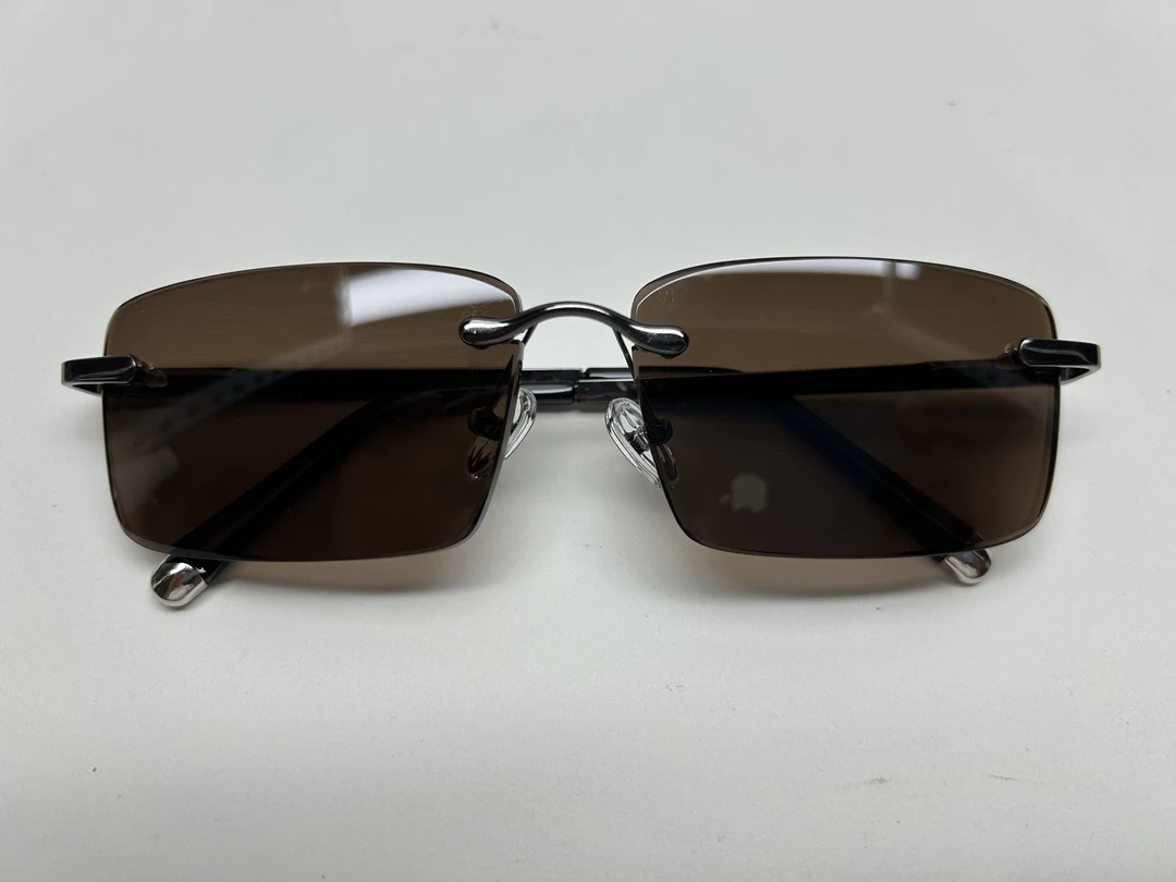 无框中茶商务款水晶石头镜高清耐磨防紫外线