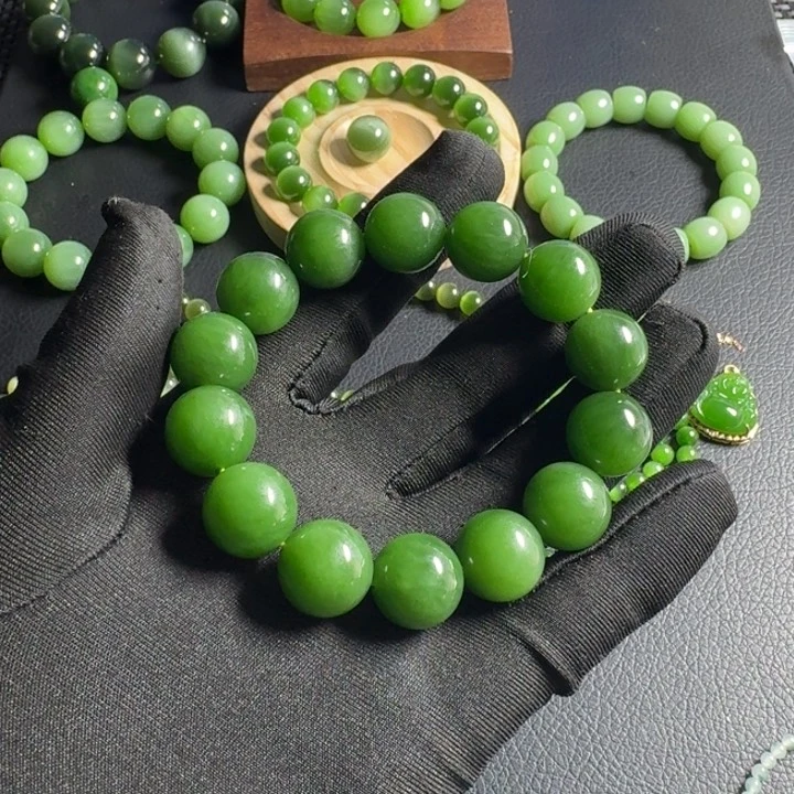 和田玉（碧玉）手串未镶嵌百*