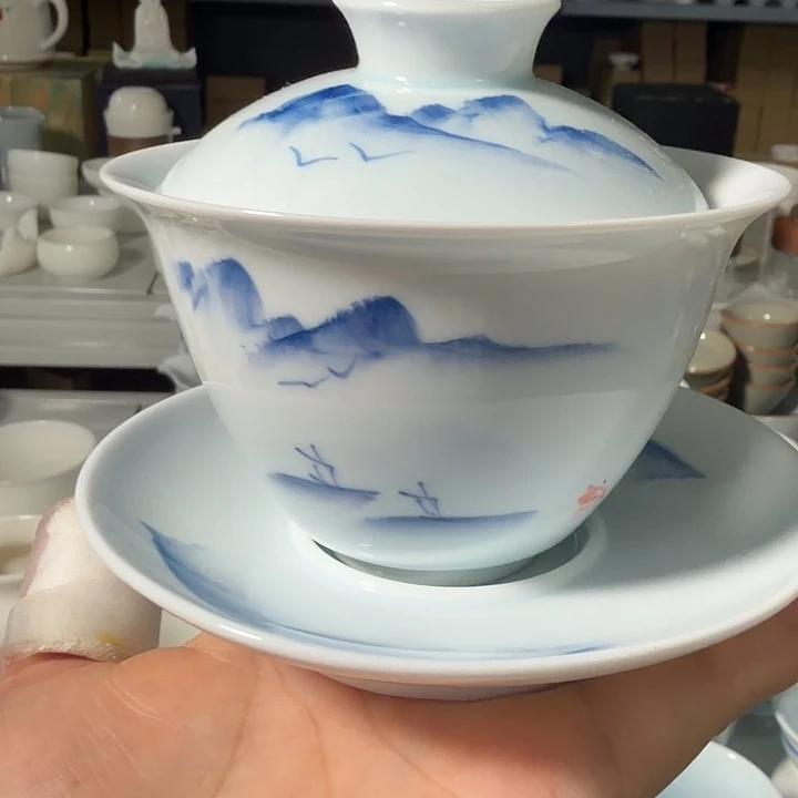 微瑕孤品三才杯手绘影系列