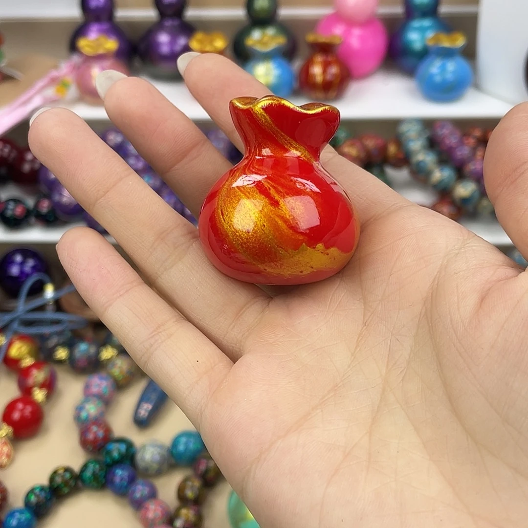 云栖大漆红色福袋