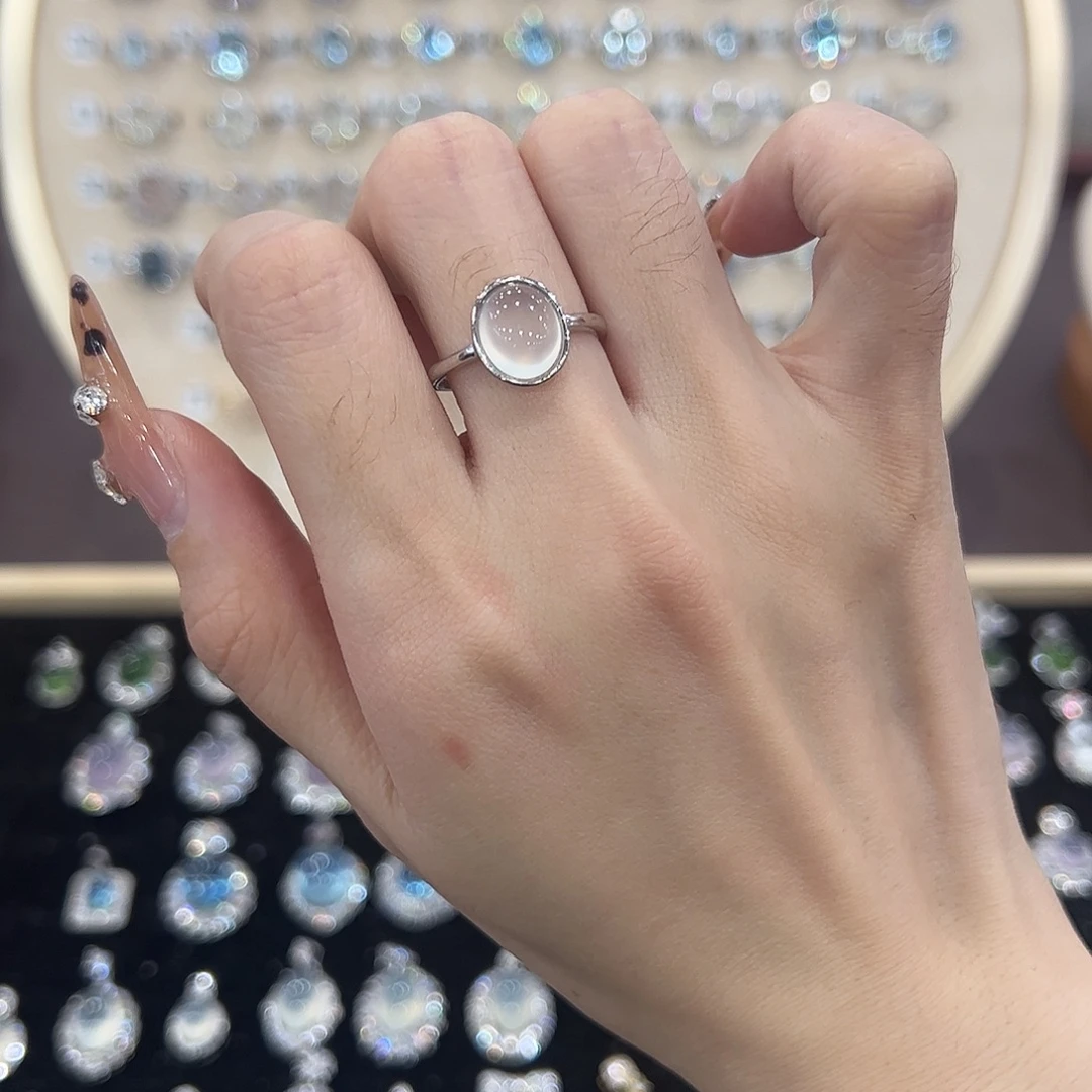 蛇纹石玉银S925镀金镶嵌饰品