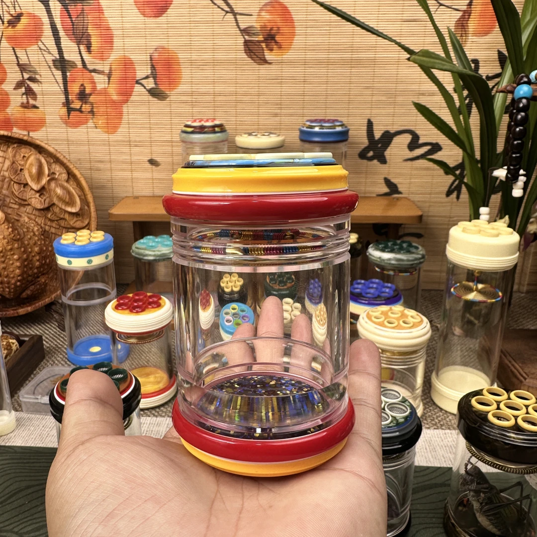 鸣韵若生60七孔蝈蝈罐+1.5等间距簧+手工布套