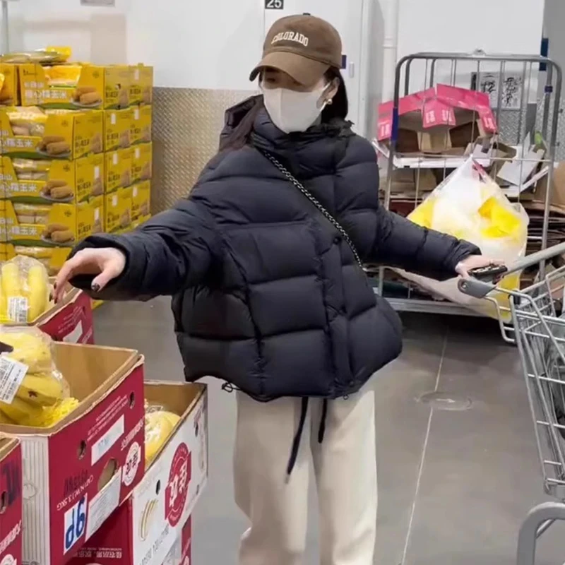 爆款棉服女短款2025新款小个子加厚棉衣面包服外套宽松冬季棉袄子