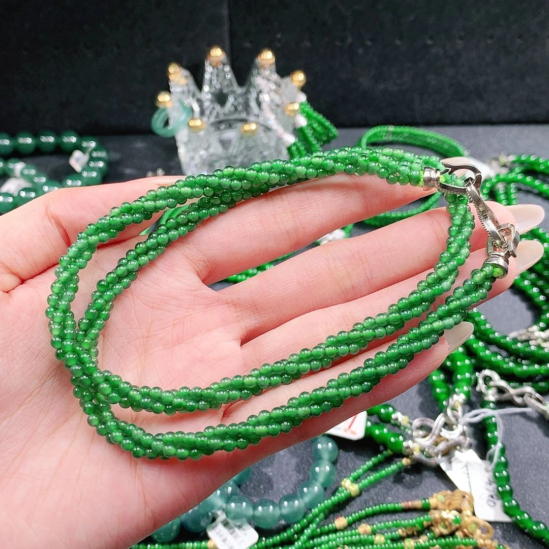 翡翠未镶嵌手链项链